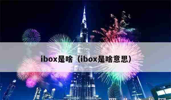 ibox是啥（ibox是啥意思）