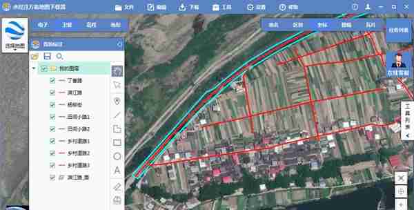 如何在卫星图上绘制添加、修改矢量线段