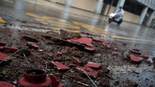 台风“海高斯”袭击珠澳 澳门发出十号风球和风暴潮红色预警