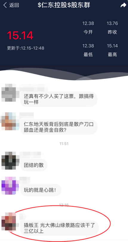 疯狂！"撬板王"出动？仁东控股上演"地天板"，竟有网友"神预测"！大单卖小单买，又是散户接盘？